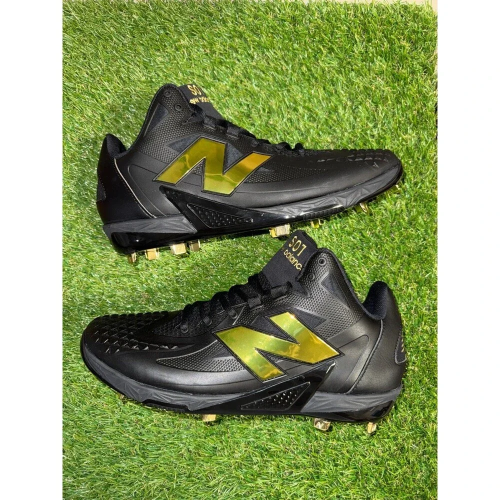 Men Size 11 New Balance FuelCell Ohtani 1 Black Gold Baseball Cleats MSHOBK1 NEW